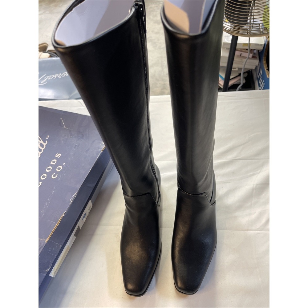 Universal Thread Womens Black Square Toe Knee High Tall Dress RHI Boots Size 7